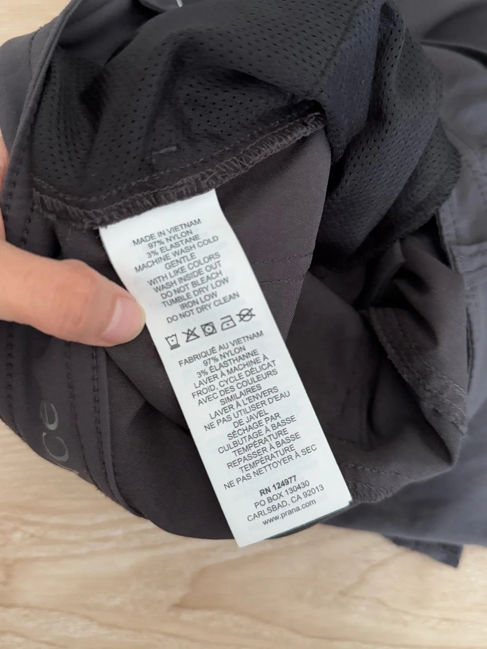 Prana 28X32 Slim Fit Grey Charcoal Pants Outdoor Hike Trail Gorp